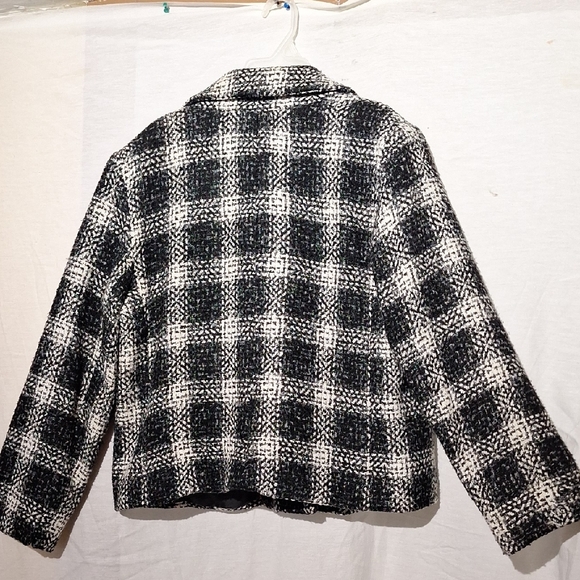 Vintage Checkered Pea Coat, East 5th brand, Sz 16, NWOT - Picture 10 of 13